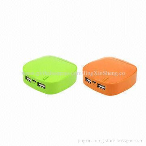 Li-cell Double USB Multicolor Power Bank, 5,200mAh Charge for iPhone, Samsung, Other Digital Devices